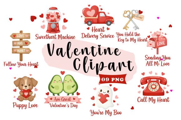 Download Cute Valentine Clipart – Love Objects - Premium Resources