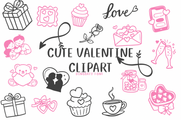Download Cute Valentine Clipart - Premium Bundle
