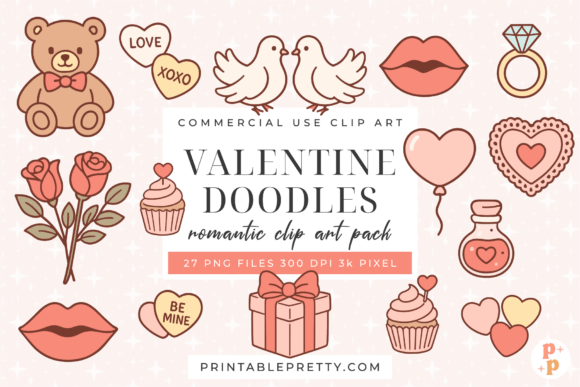 Download Cute Valentine Clipart Doodles PNG - Cute valentine clipart Collection