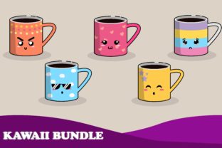Download Kawai Cute Mug Illustration Art Bundle - Mug Collection